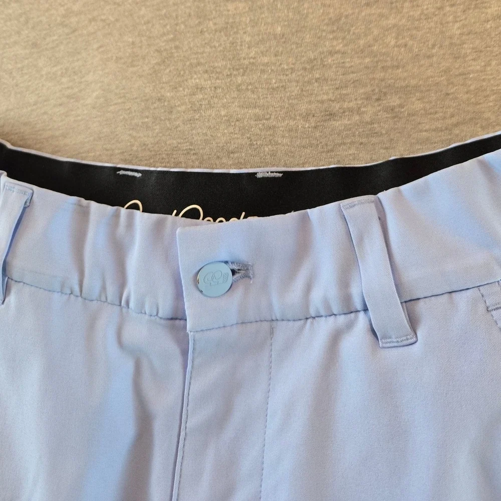Good Good Golf Shorts Mens 28W Light Blue Performance Athletic Elastic Waist